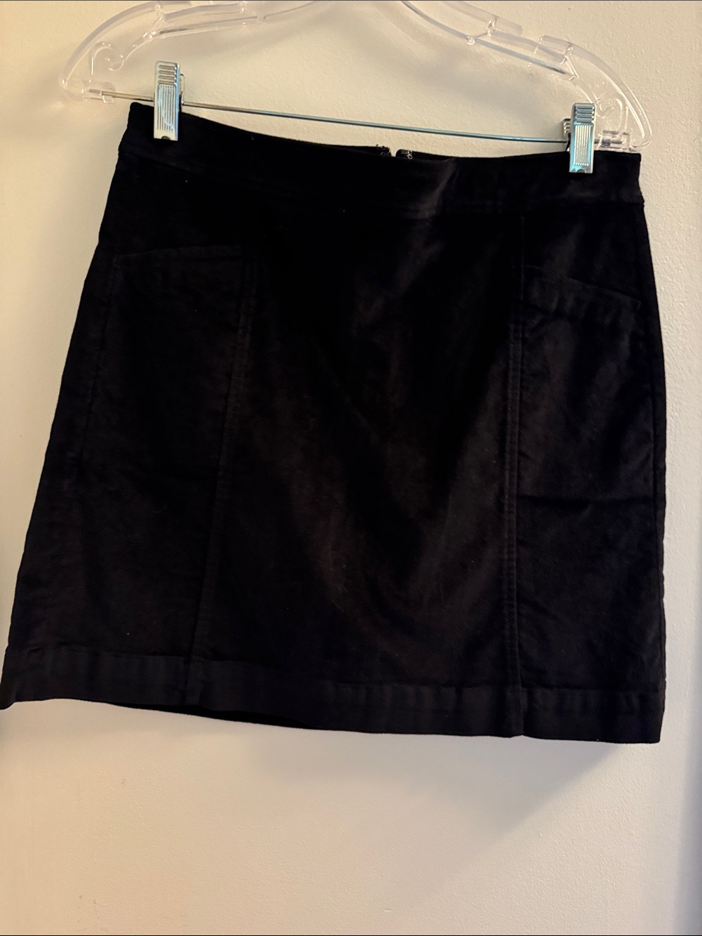 LOFT Black Mini Skirt with Panel Detailing